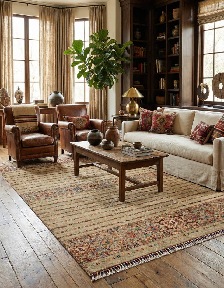 Detail image of 5' 8 x 7' 10 Torkman Rug