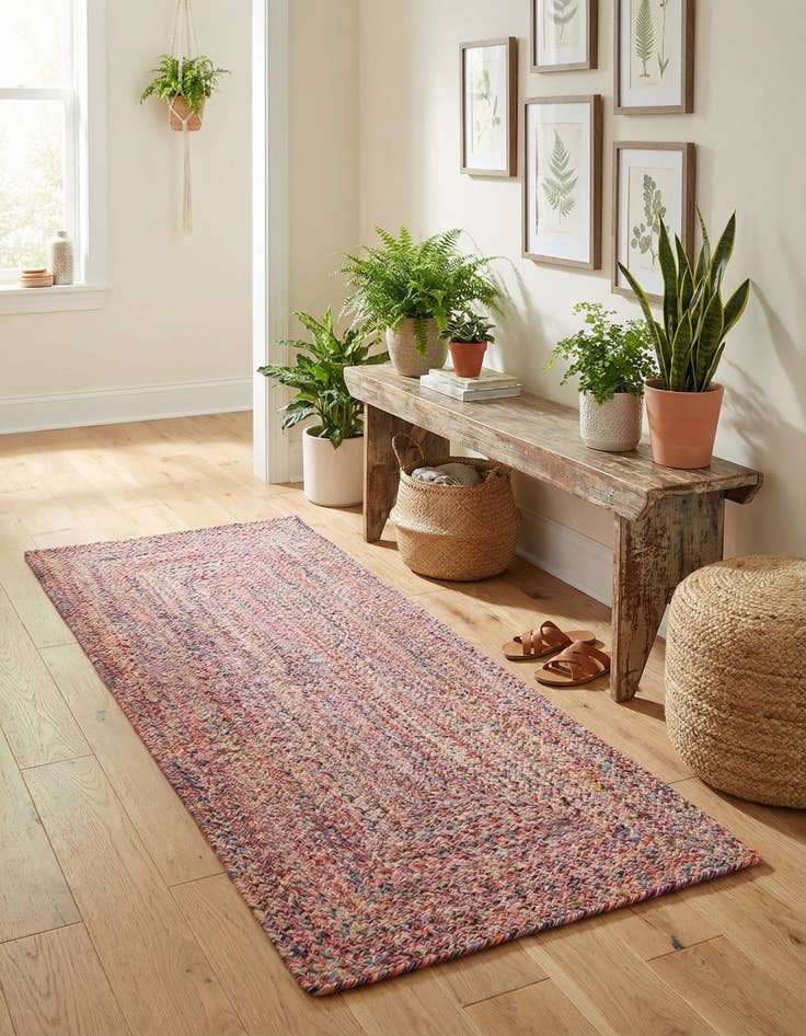 Detail image of 2' x 4' 1  Hand Woven Eco Verse   Washable Indoor / Outdoor Runner Rug