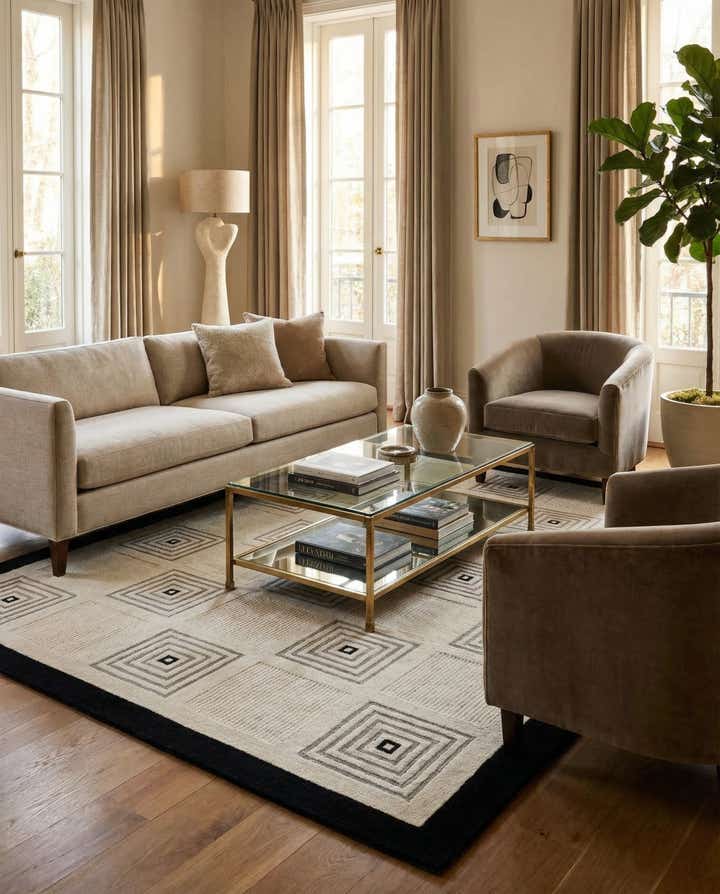 5' 8 x 7' 10 Hand Knotted Darya Wool Rug