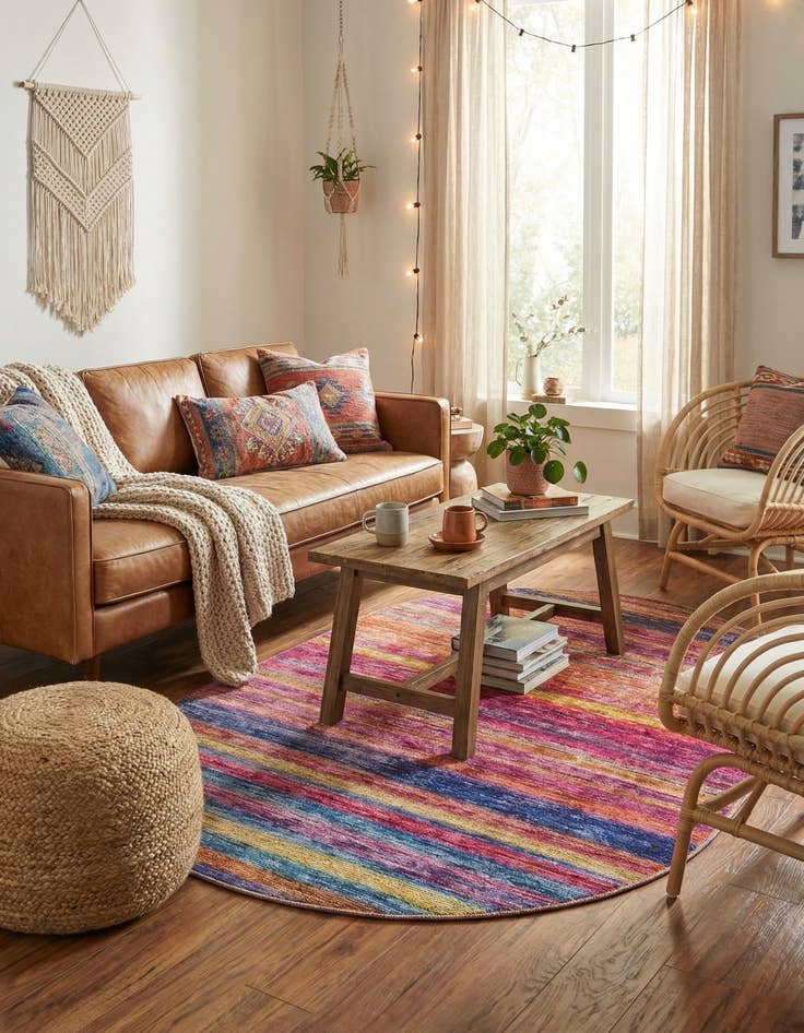 Detail image of  3' 6 x 5' 6 Asha Oval Rug