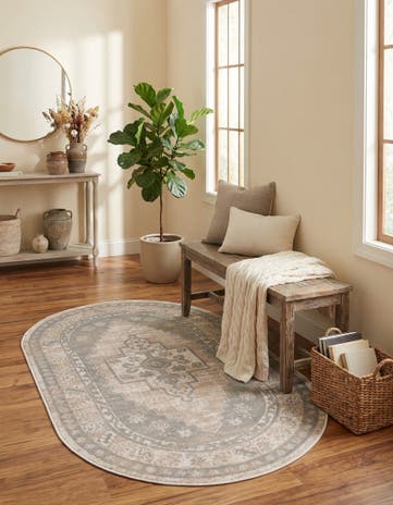 Mink Whitney Oval Rug