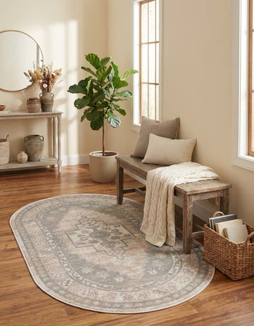 Mink Whitney Oval Rug