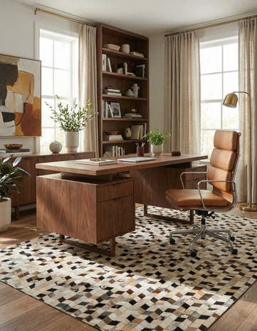5' 1 x 8' Cowhide - Patchwork Rug