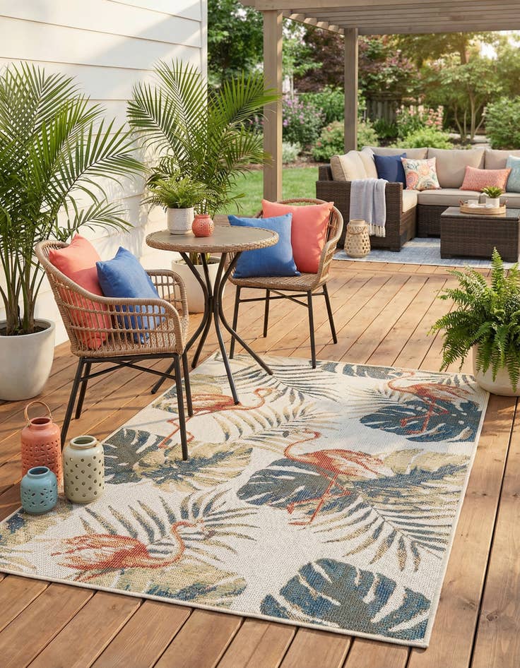 Detail image of 4' x 6'  Washable Baja Indoor / Outdoor Rug