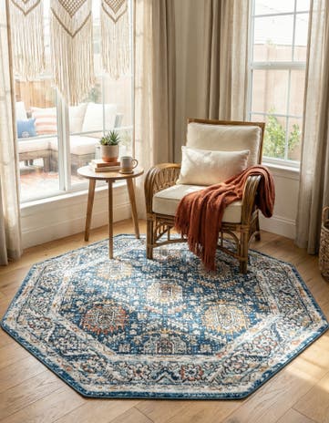 Blue Nyla Octagon Rug