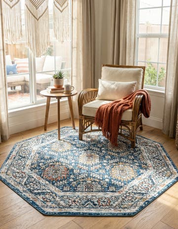 Blue Nyla Octagon Rug