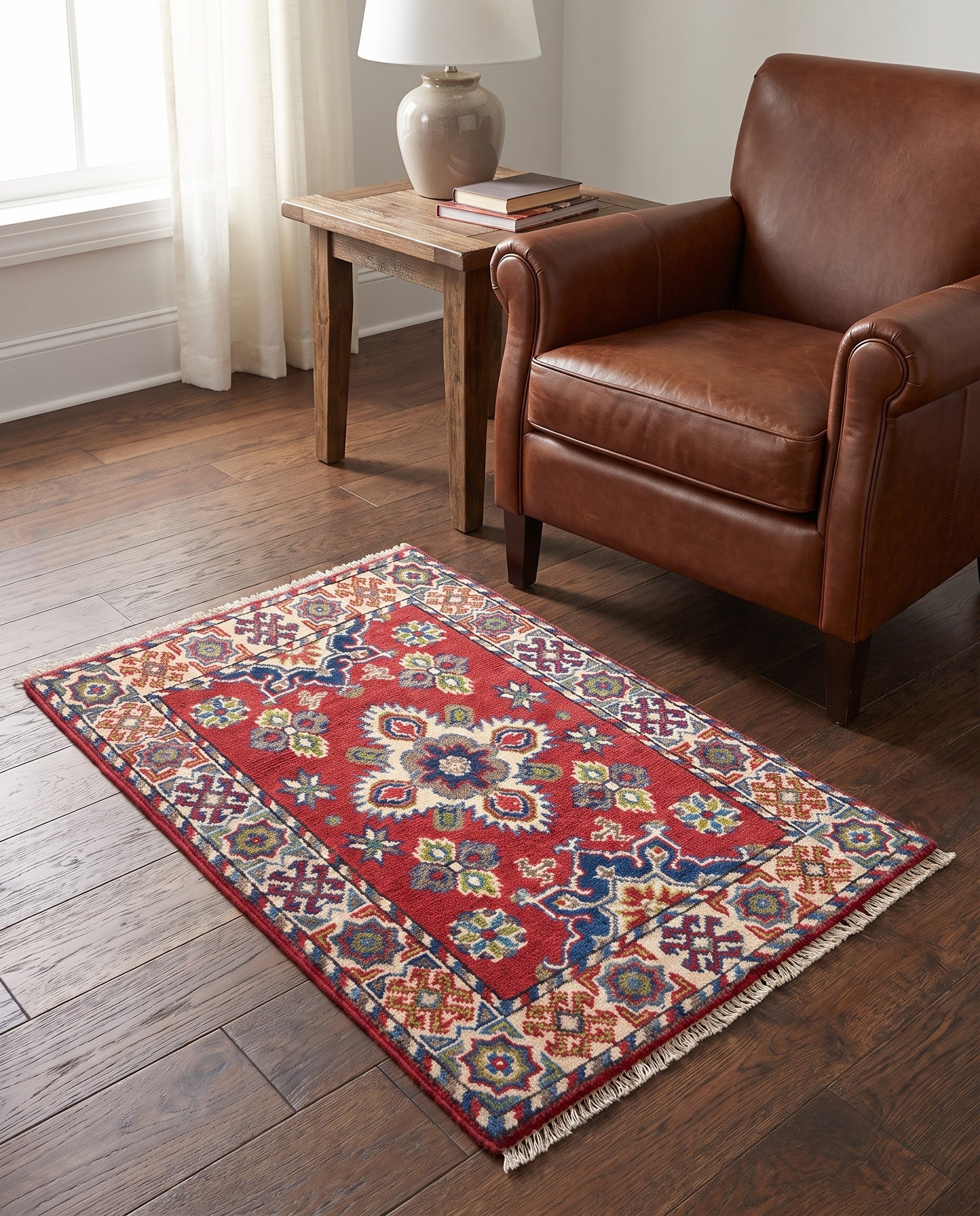 1' 11 x 3' 1 Hand Knotted Kazak Rug