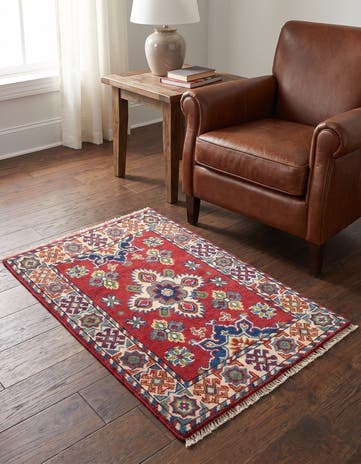 1' 11 x 3' 1 Hand Knotted Kazak Rug