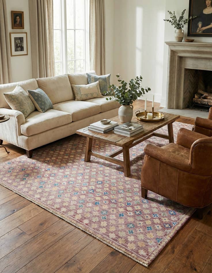 Detail image of 8' 10 x 11' 10  Hand Knotted Darya Wool Rug