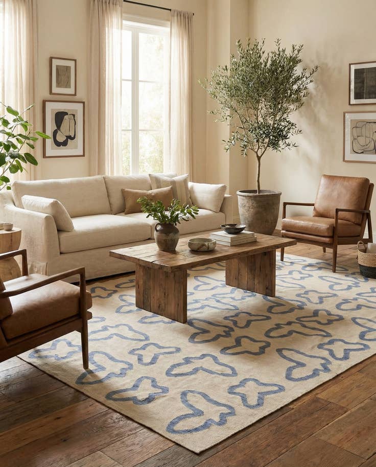 Detail image of 8' x 9' 6 Hand Woven Kilim Modern Wool Rug