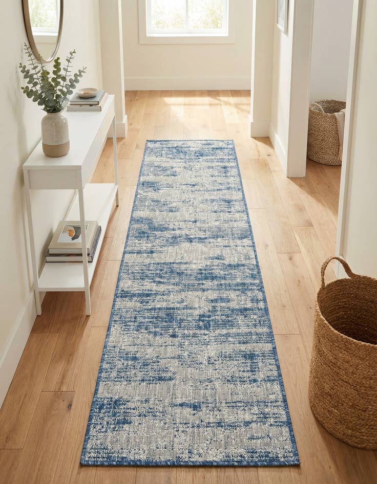 Detail image of 2' x 8' Easy-Clean Modern Indoor / Outdoor Runner Rug