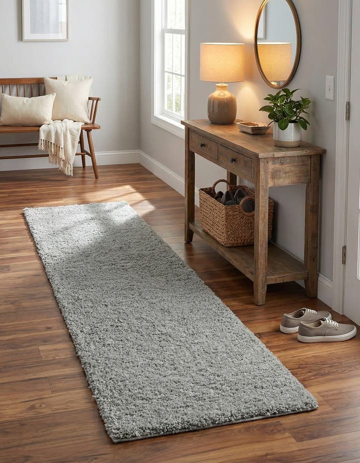 2' x 6' 9 Soft Solid Shag Runner ...