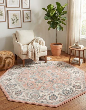 Rose Aurelia Octagon Rug