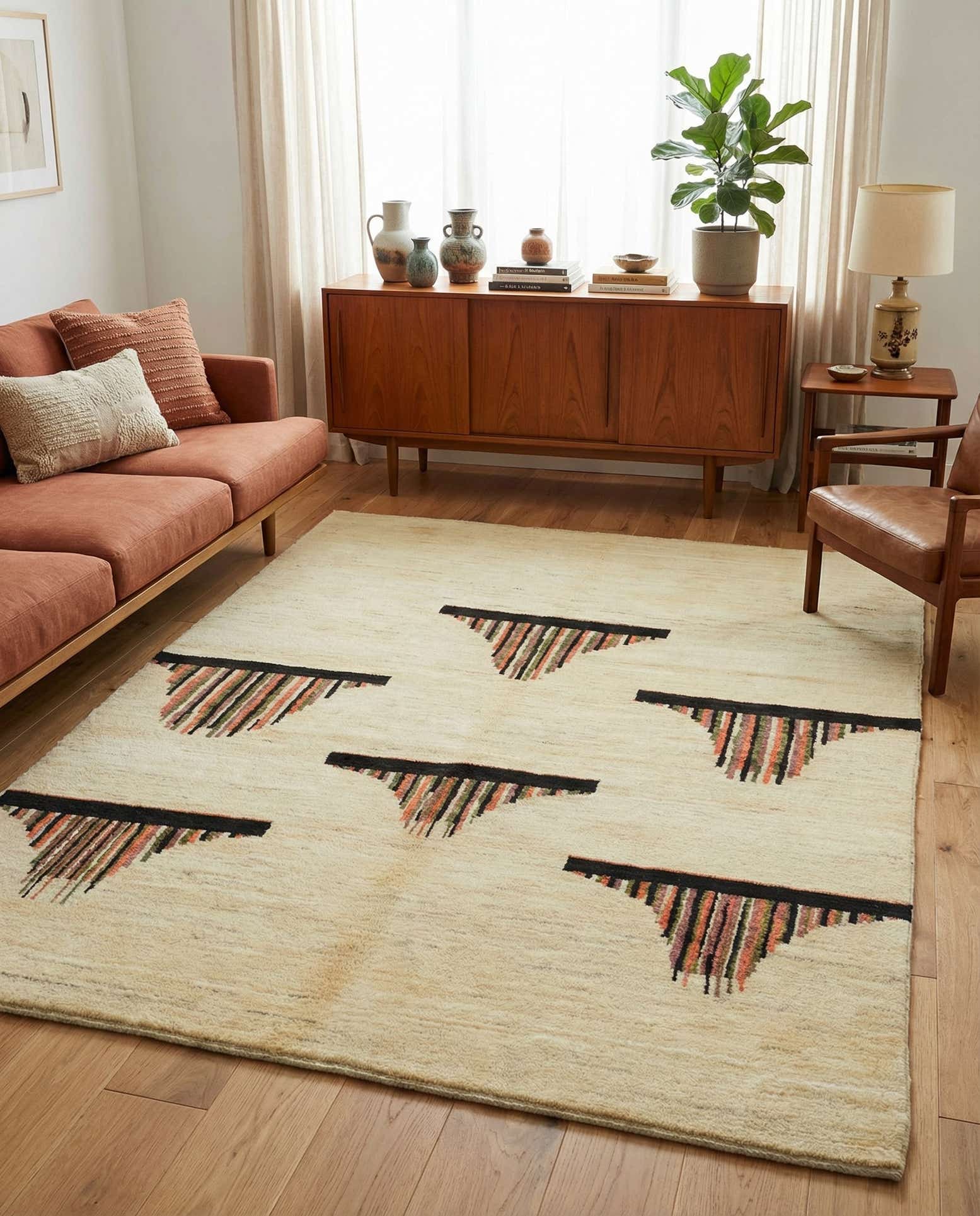 5' x 6' 6 Hand Knotted Kashkuli Gabbeh Wool Rug
