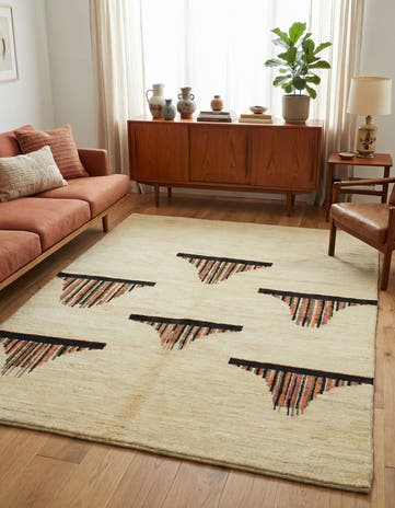 5' x 6' 6 Hand Knotted Kashkuli Gabbeh Wool Rug