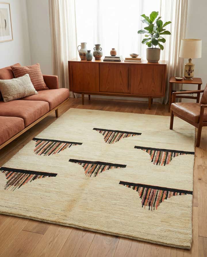 5' x 6' 6 Hand Knotted Kashkuli Gabbeh Wool Rug