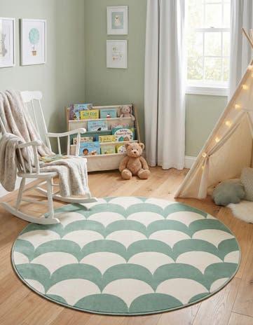 5' 3 x 5' 3 Whimsy Kids Round Rug