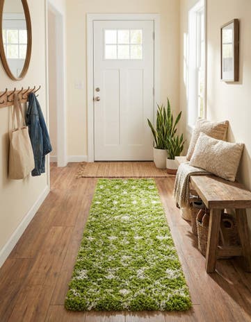 2' x 8' Moroccan Trellis Shag Runner Rug