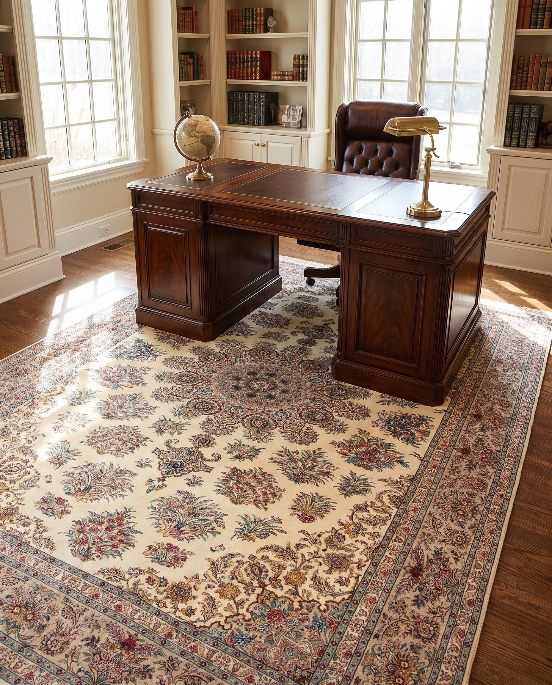 6' 6 x 9' 10 Hand Knotted Ghom Silk Persian Rug