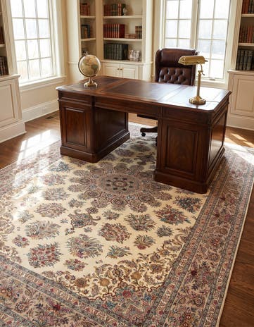 6' 6 x 9' 10 Hand Knotted Ghom Silk Persian Rug