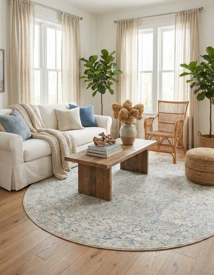 Detail image of 7' x 7' Newport Round Rug