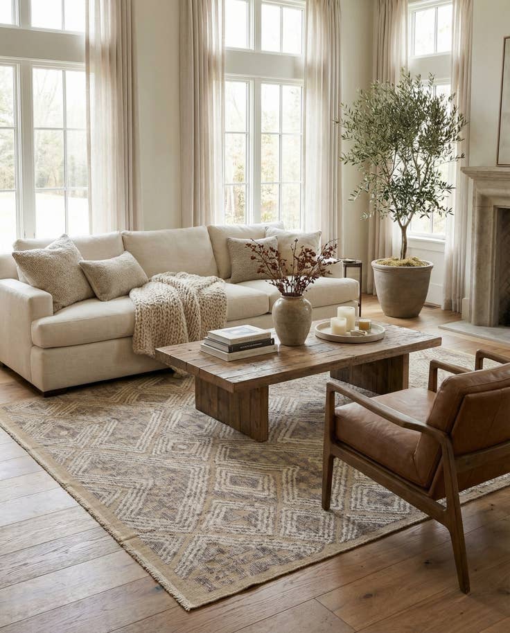 Detail image of 7' 9 x 10' 3 Hand Knotted Darya Wool Rug