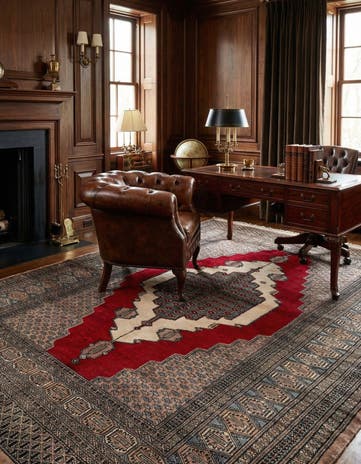 5' 2 x 7' 11 Hand Knotted Bokhara Oriental Wool Rug