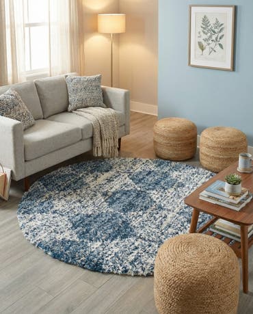  5' 3 x 5' 3 Serenity Shag Round Rug