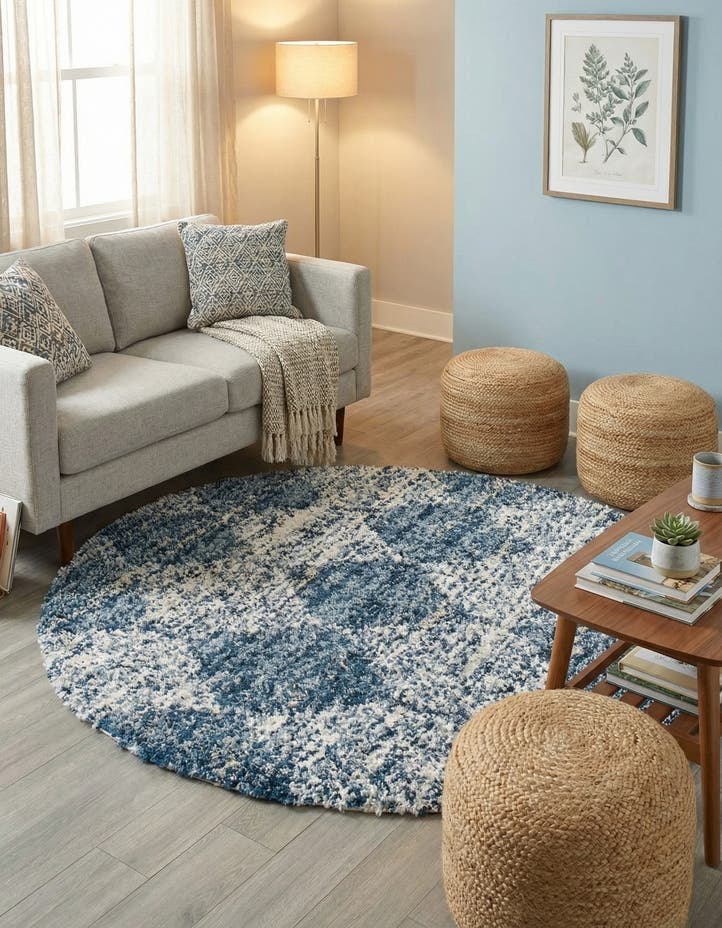5' 3 x 5' 3 Serenity Shag Round Rug