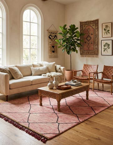 5' 6 x 7' 11 Hand Knotted Moroccan Wool Rug