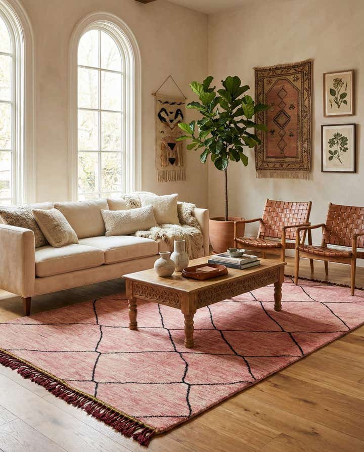 5' 6 x 7' 11 Hand Knotted Moroccan Wool Rug