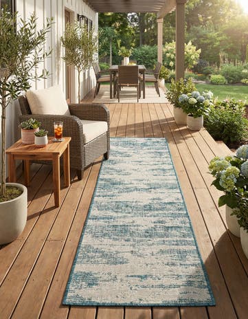 2' x 8' Easy-Clean Modern Indoor / Outdoor Runner Rug