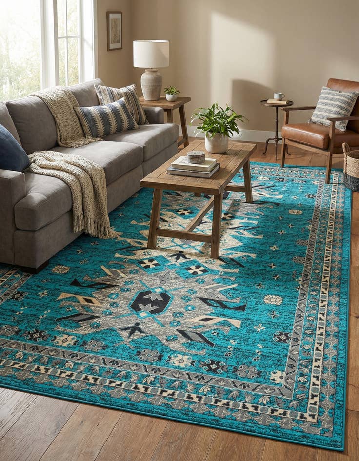 Detail image of  10' x 13' Heris Rug