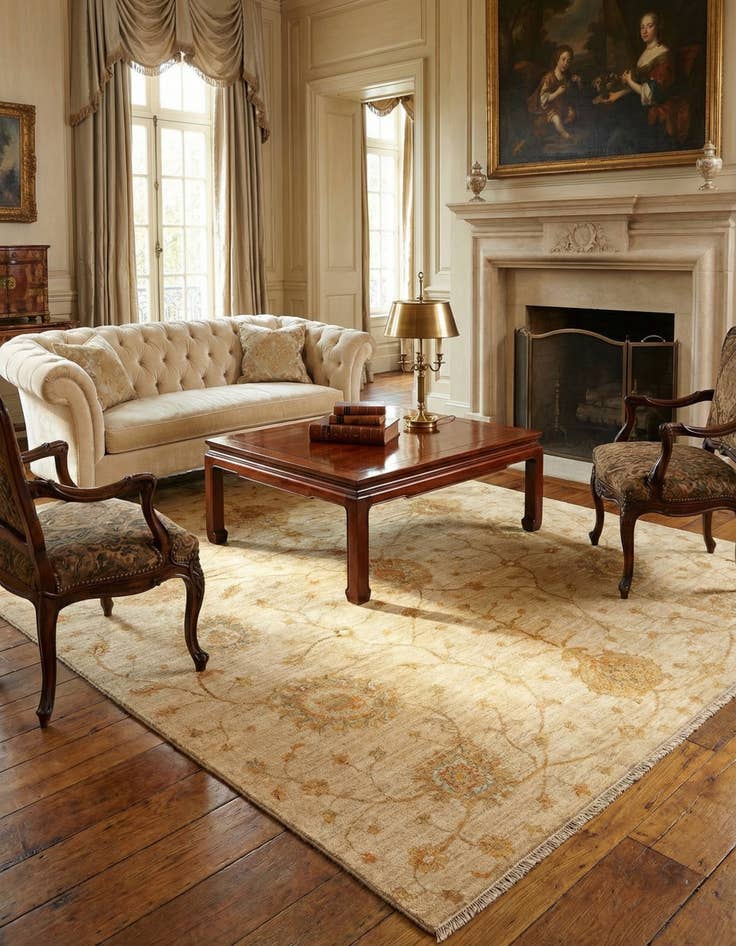 Detail image of 6' 9 x 9' 11 Ziegler Wool Rug