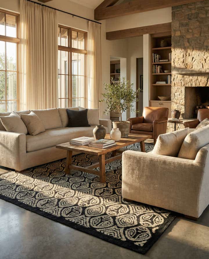 8' 6 x 10' 2 Hand Knotted Moroccan Wool Rug