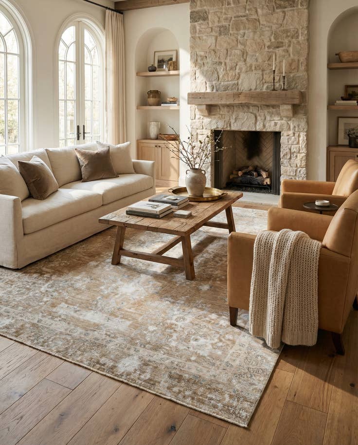 Detail image of 7' 6 x 10' 7 Hand Knotted Ultra Vintage Persian Wool Rug