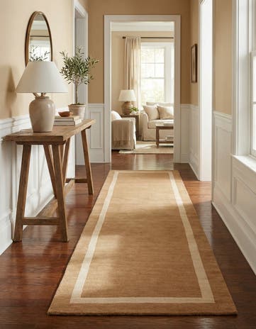 3' 3 x 12' Jill Zarin Border Wool Runner Rug