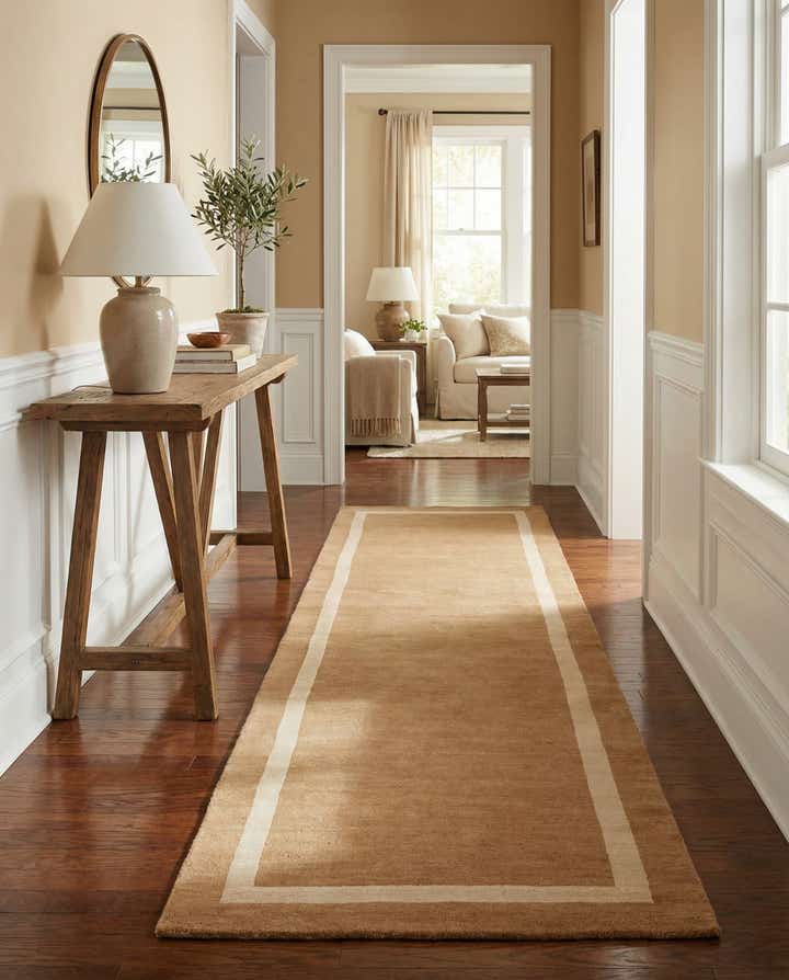 3' 3 x 12' Jill Zarin Border Wool Runner Rug