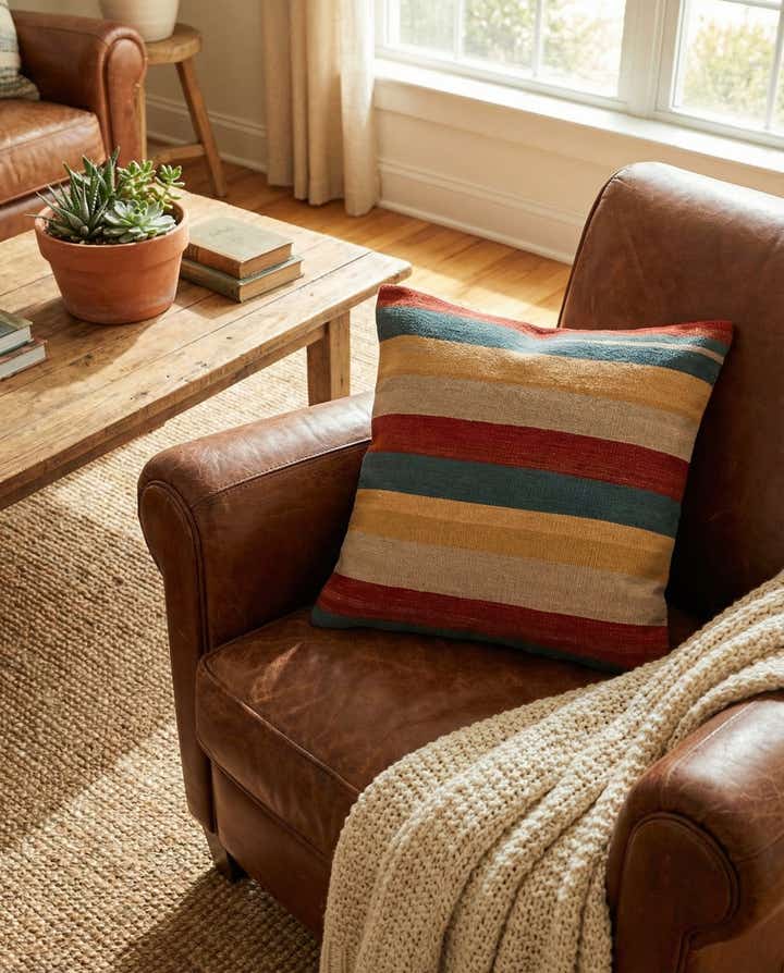 2' 5 x 2' 5 Hand Woven Pillow Wool Square Rug