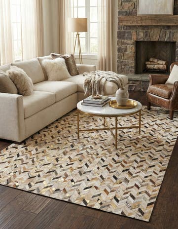 5' 2 x 7' 11 Cowhide - Patchwork Rug