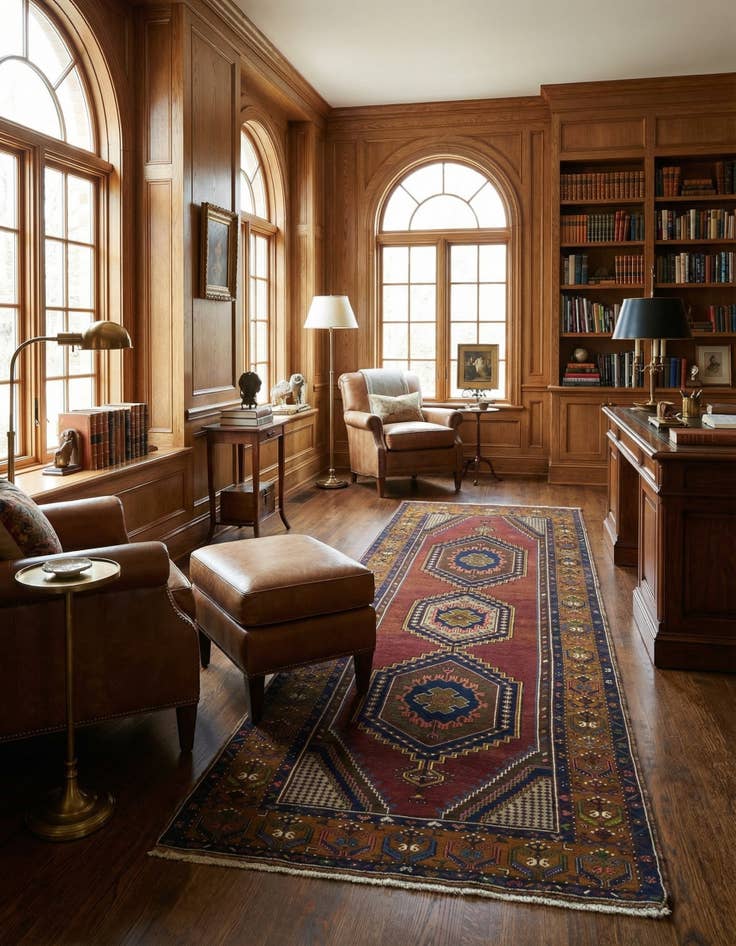 Detail image of 4' 2 x 9' 2  Hand Knotted Anatolian Wool Runner Rug