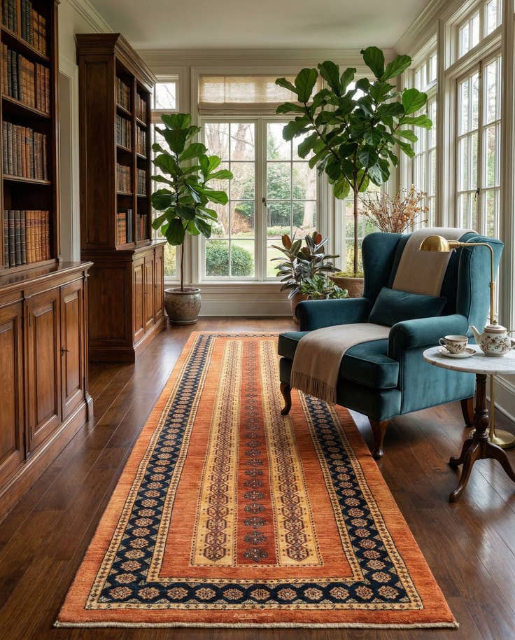 Detail image of 2' 9 x 9' 2 Luribaft Wool Runner Rug
