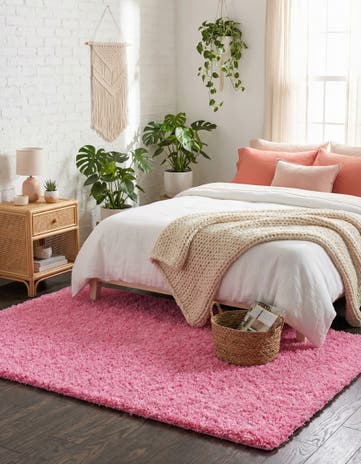 4' x 6' Solid Shag Rug