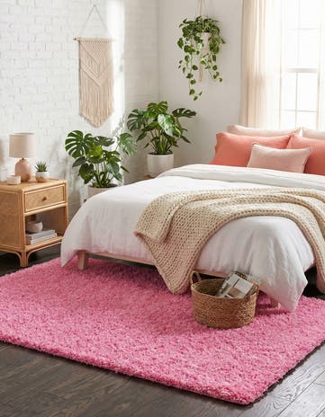 4' x 6' Solid Shag Rug