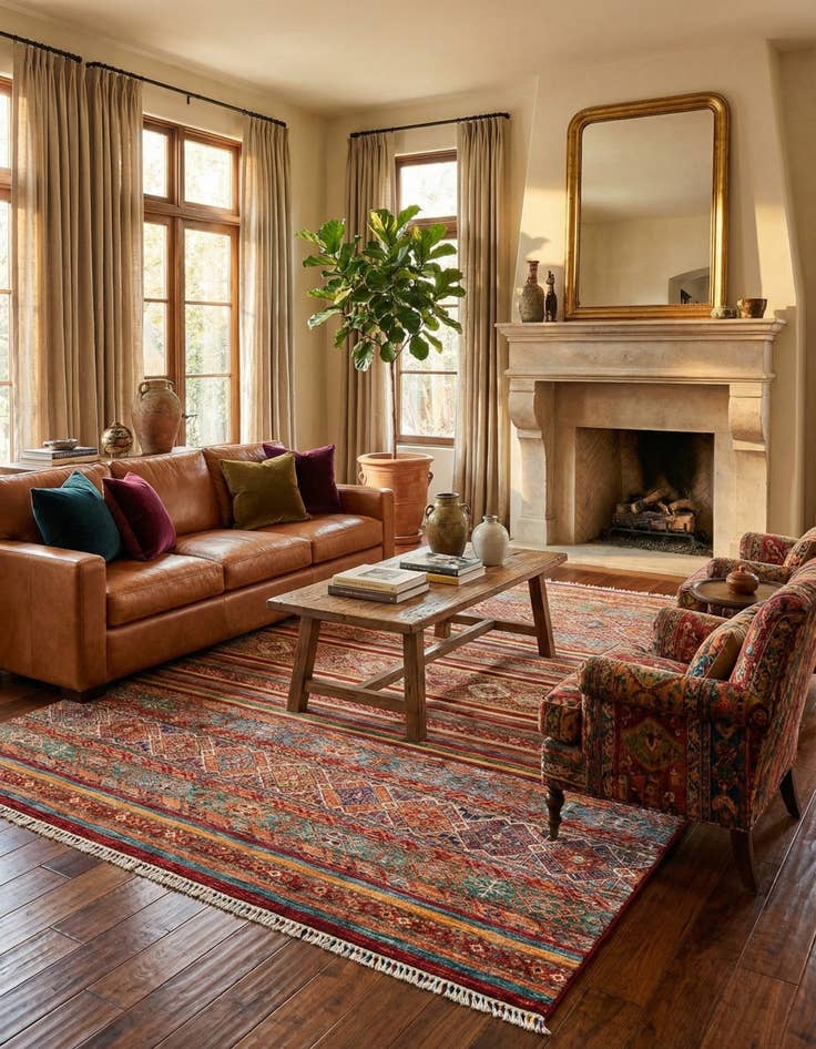 Detail image of 7' x 9' 5  Hand Knotted Ariana Ziegler Rug