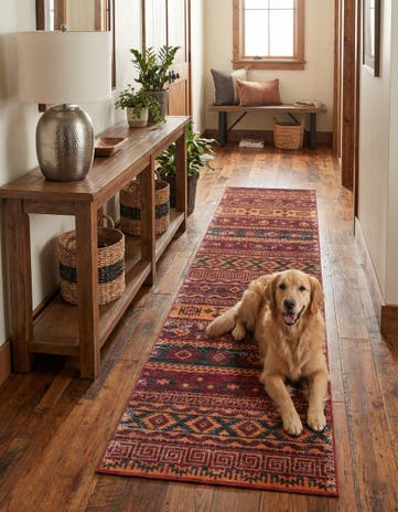 Rust Red Lucerne Runner Rug