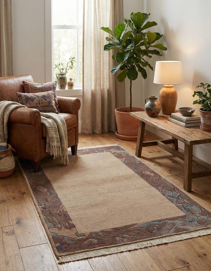 Detail image of  3' 2 x 5' 1  Hand Knotted Tibet Wool Rug