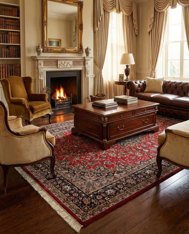 6' 7 x 9' 10 Isfahan Wool Rug