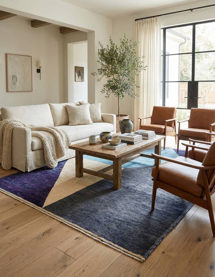 Detail image of 7' 5 x 10' 1  Hand Knotted Moroccan Wool Rug