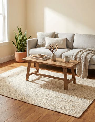 4' 1 x 6' 1 Handmade Braided Jute Rug
